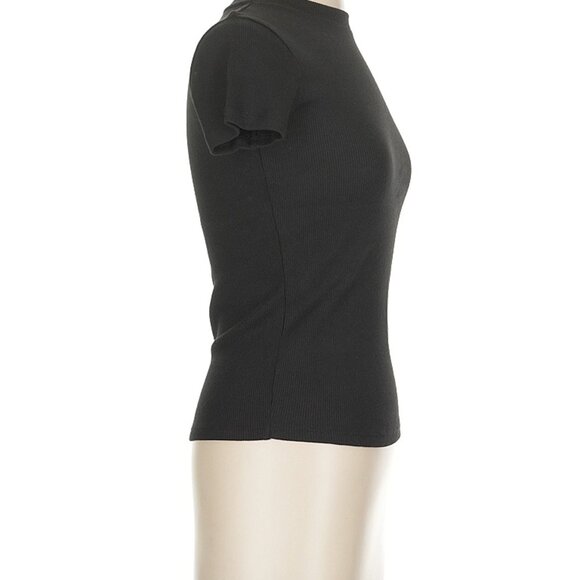 Theory ribbed black tee NWT - Picture 4 of 8